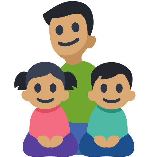 Family - Man: Medium Skin Tone, Girl: Medium Skin Tone, Boy: Medium Skin Tone, the design in this release