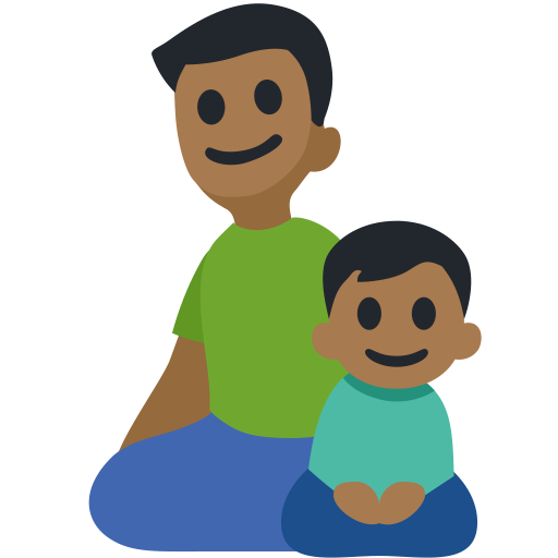 Family - Man: Medium-Dark Skin Tone, Boy: Medium-Dark Skin Tone, the design in this release
