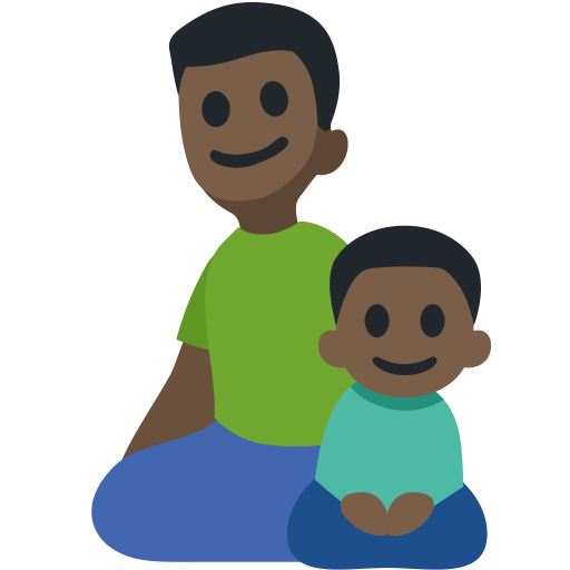 Family - Man: Dark Skin Tone, Boy: Dark Skin Tone, the design in this release