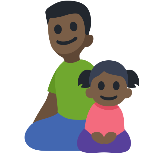 Family - Man: Dark Skin Tone, Girl: Dark Skin Tone, the design in this release