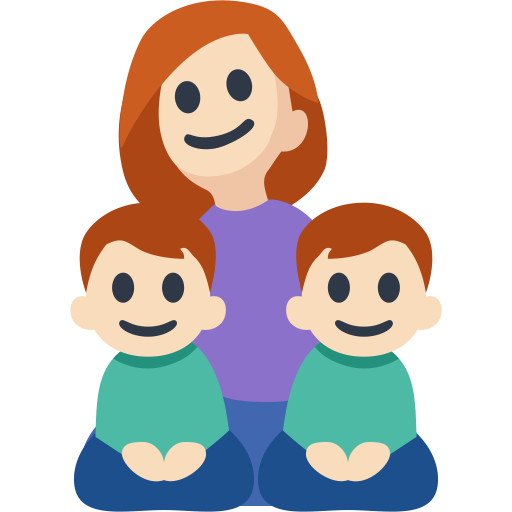 Family - Woman: Light Skin Tone, Boy: Light Skin Tone, Boy: Light Skin Tone, the design in this release