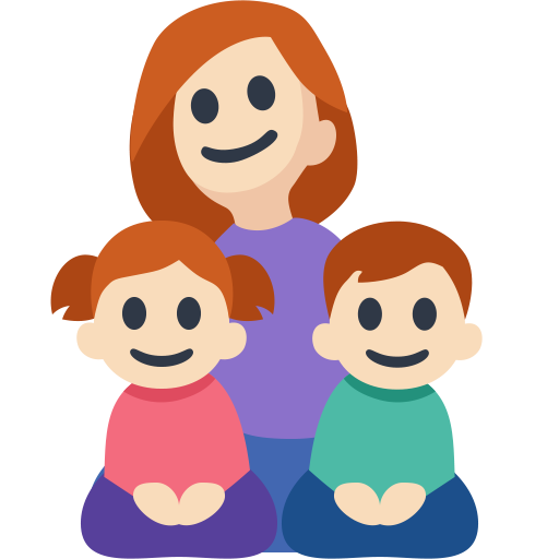 Family - Woman: Light Skin Tone, Girl: Light Skin Tone, Boy: Light Skin Tone, the design in this release