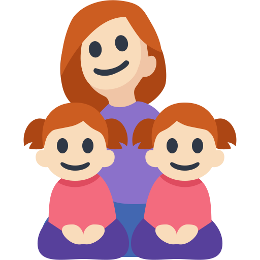Family - Woman: Light Skin Tone, Girl: Light Skin Tone, Girl: Light Skin Tone, the design in this release