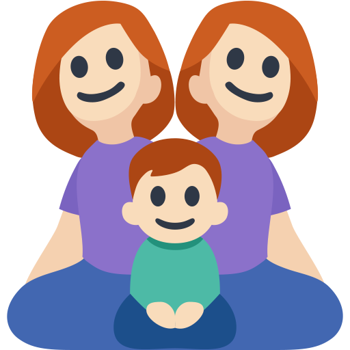 Family - Woman: Light Skin Tone, Woman: Light Skin Tone, Boy: Light Skin Tone, the design in this release