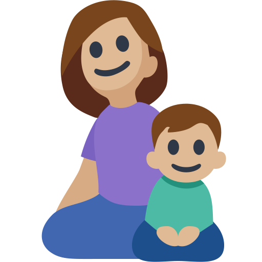 Family - Woman: Medium-Light Skin Tone, Boy: Medium-Light Skin Tone, the design in this release