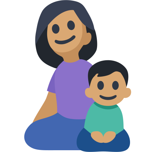 Family - Woman: Medium Skin Tone, Boy: Medium Skin Tone, the design in this release