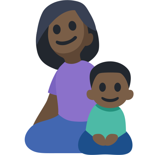 Family - Woman: Dark Skin Tone, Boy: Dark Skin Tone, the design in this release