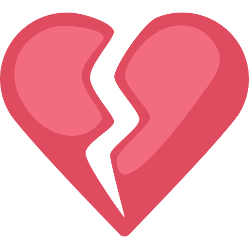 Broken Heart as drawn by Facebook in 2.2