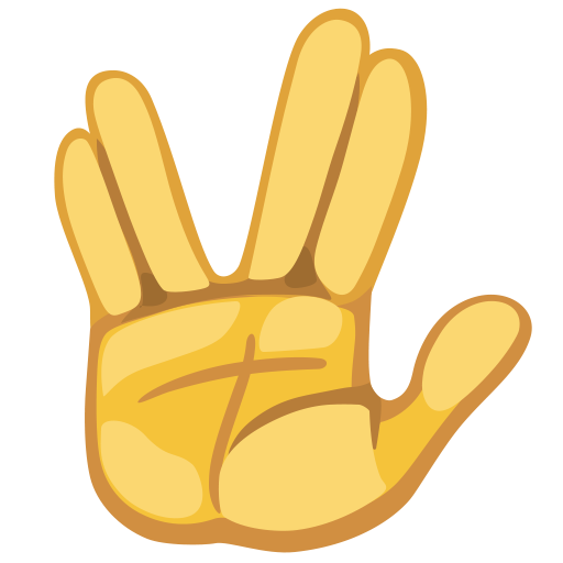 Vulcan Salute as drawn by Facebook in 2.2