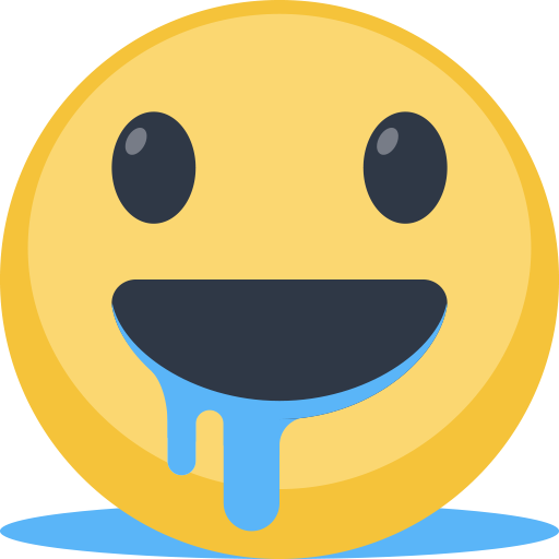 Drooling Face as drawn by Facebook in 2.2