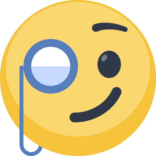 Face with Monocle as drawn by Facebook in 2.2