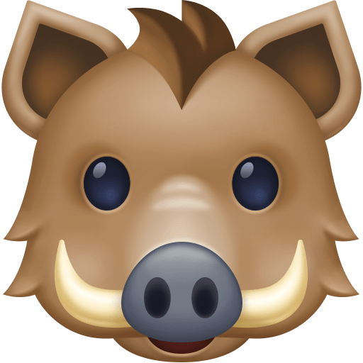 Boar as drawn by Facebook in 3.0