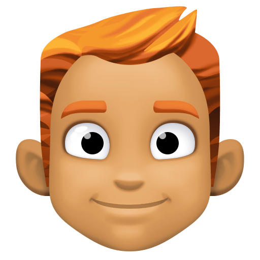 Man: Medium Skin Tone, Red Hair, the design in this release