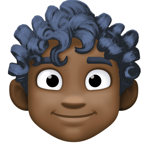 Man: Dark Skin Tone, Curly Hair, the design in this release