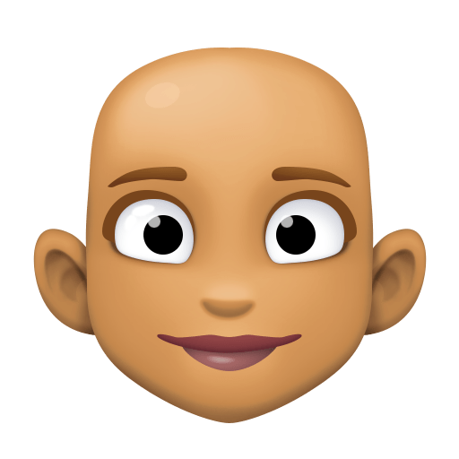 Woman: Medium Skin Tone, Bald, the design in this release