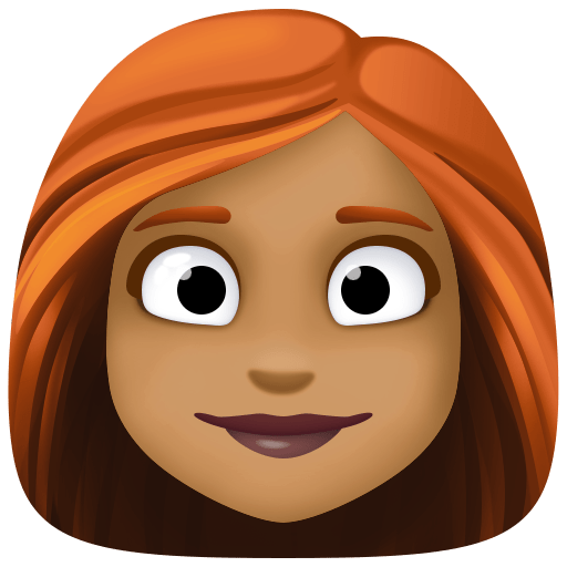 Woman: Medium-Dark Skin Tone, Red Hair, the design in this release