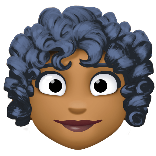 Woman: Medium-Dark Skin Tone, Curly Hair, the design in this release