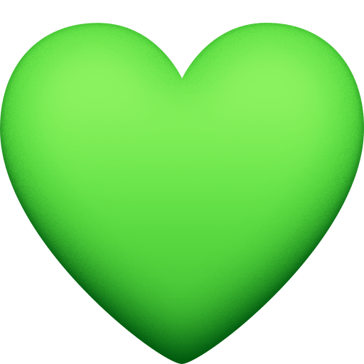 Green Heart as drawn by Facebook in 3.0