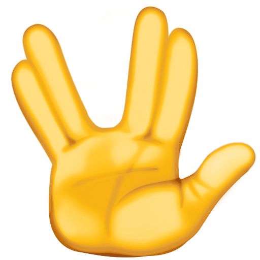 Vulcan Salute as drawn by Facebook in 3.0