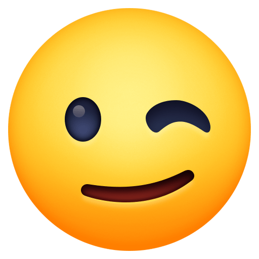 Winking Face as drawn by Facebook in 3.0