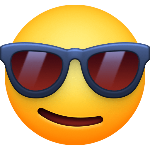 Smiling Face with Sunglasses, the design in this release