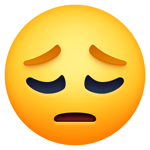 Pensive Face as drawn by Facebook in 3.0