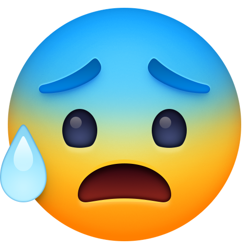 Anxious Face with Sweat, the design in this release