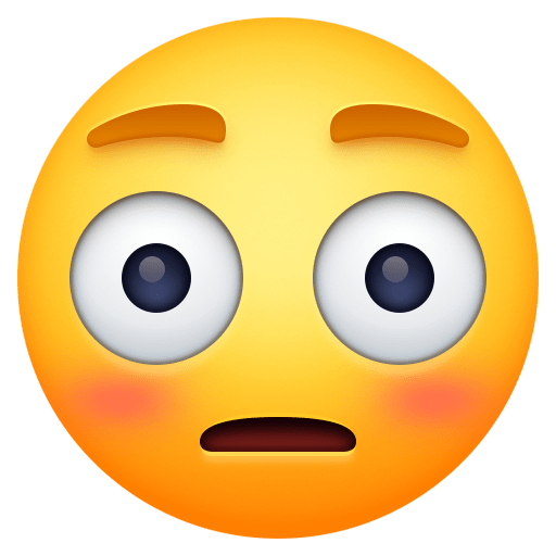 Flushed Face as drawn by Facebook in 3.0