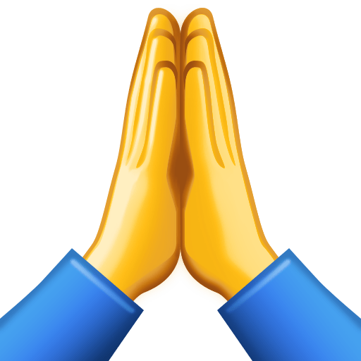 Folded Hands as drawn by Facebook in 3.0