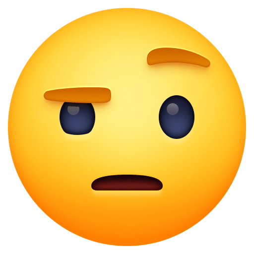 Face with Raised Eyebrow, the design in this release