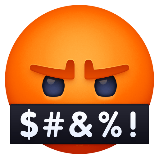 Face with Symbols on Mouth, the design in this release