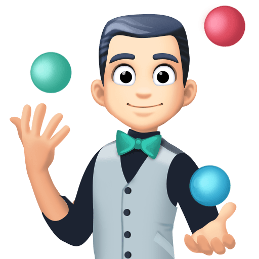 Man Juggling: Light Skin Tone, the previous design