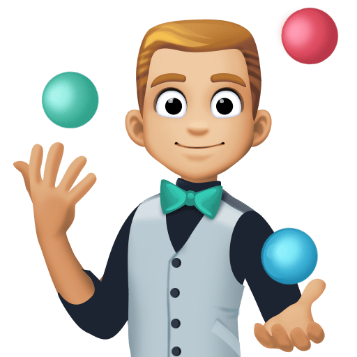 Man Juggling: Medium-Light Skin Tone, the previous design