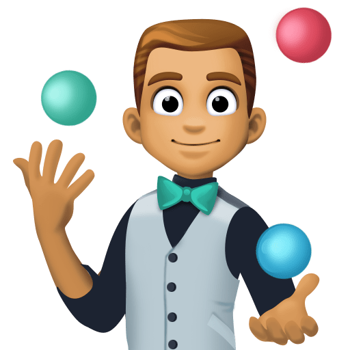 Man Juggling: Medium Skin Tone, the previous design