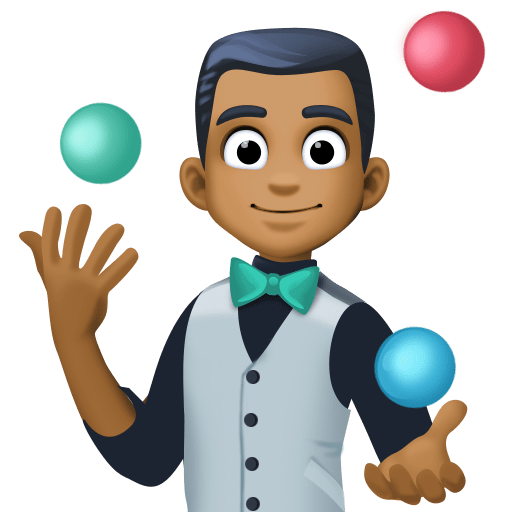Man Juggling: Medium-Dark Skin Tone, the previous design