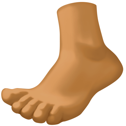 Foot: Medium-Dark Skin Tone, the design in this release