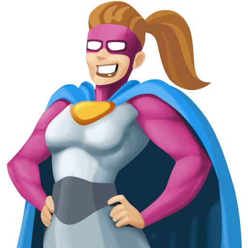 Woman Superhero: Medium-Light Skin Tone, the design in this release