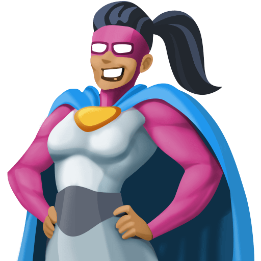 Woman Superhero: Medium-Dark Skin Tone, the design in this release