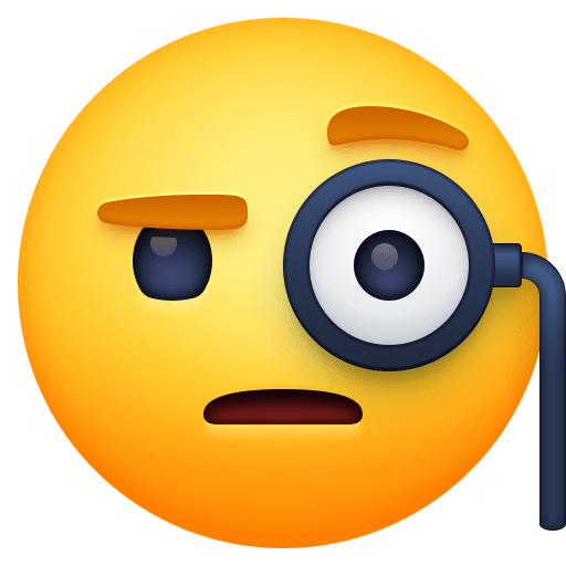 Face with Monocle as drawn by Facebook in 3.0