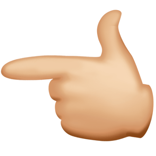 Backhand Index Pointing Left: Medium-Light Skin Tone, the previous design