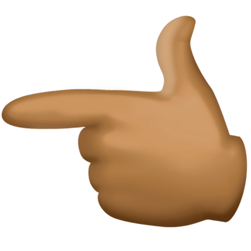 Backhand Index Pointing Left: Medium-Dark Skin Tone, the previous design