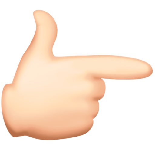 Backhand Index Pointing Right: Light Skin Tone, the previous design