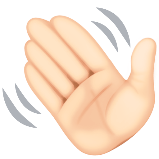 Waving Hand: Light Skin Tone, the previous design