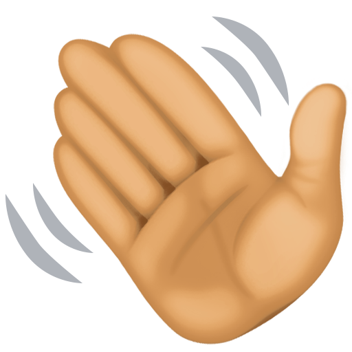 Waving Hand: Medium Skin Tone, the previous design