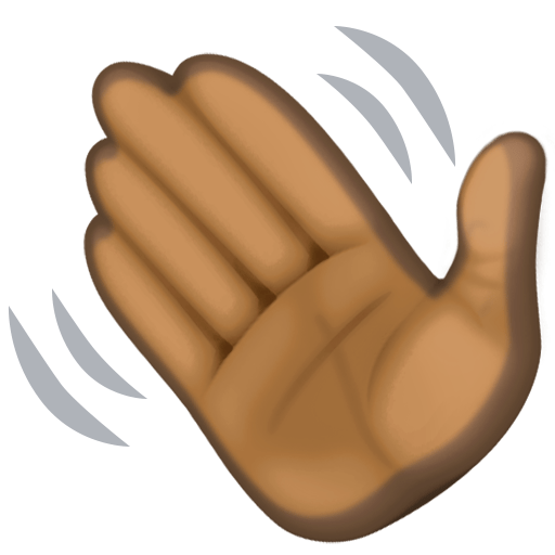 Waving Hand: Dark Skin Tone, the previous design