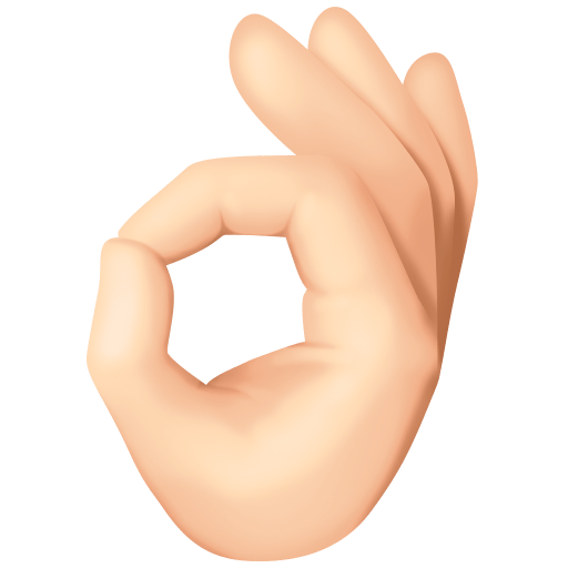 OK Hand: Light Skin Tone, the previous design