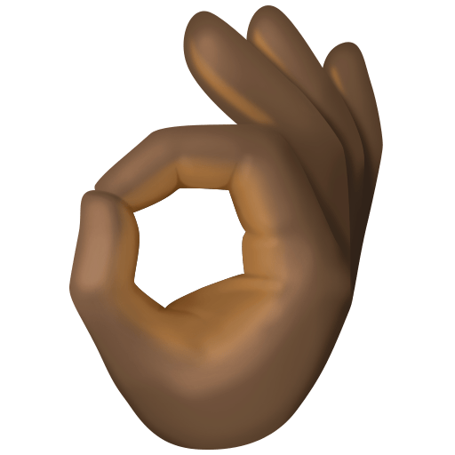 OK Hand: Dark Skin Tone, the previous design