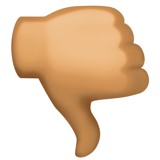 Thumbs Down: Medium Skin Tone as drawn by Facebook in 3.1