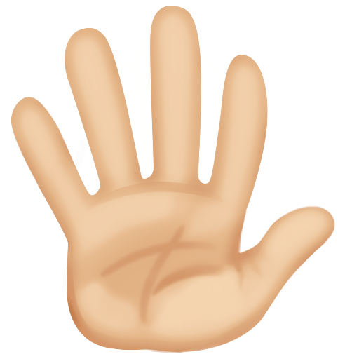 Hand with Fingers Splayed: Medium-Light Skin Tone, the previous design