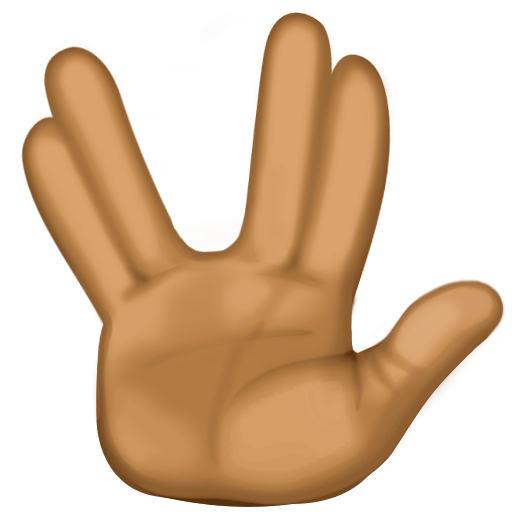 Vulcan Salute: Medium-Dark Skin Tone, the previous design